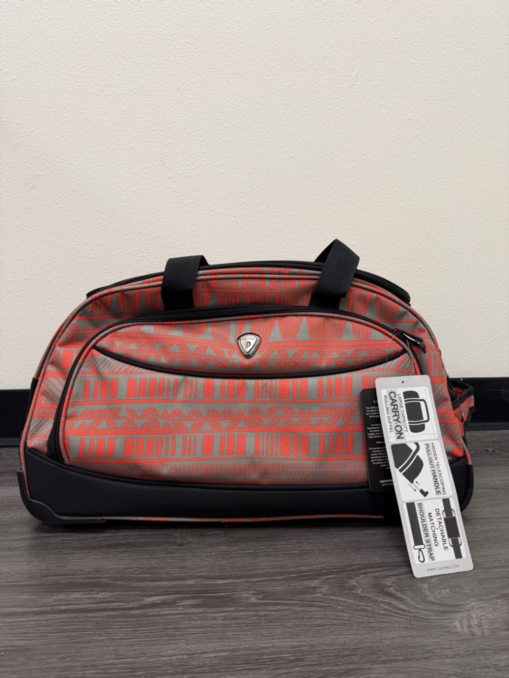 Calpak - Red Patterned Travel Duffel Bag